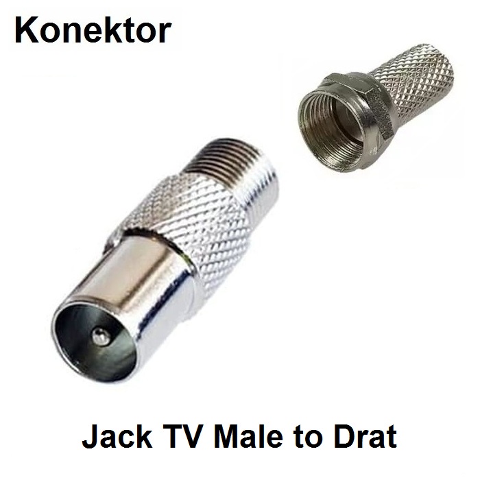 Jack Konektor Antena TV Male to Drat