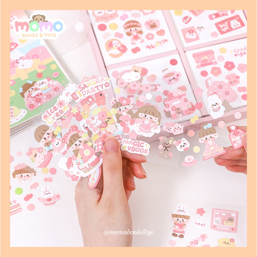 

[MOMO] 1 Lembar Sticker PVC PET Aesthetic Anti Air | Sticker DECO Hp Tumblr Laptop Lucu Cute Waterproof DIY Tempel Buku Scrapbook Diary Import Murah