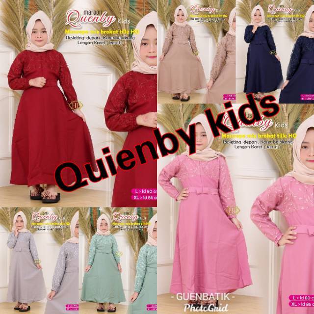 QUENBY Gamis tille mutiara ready ANAK