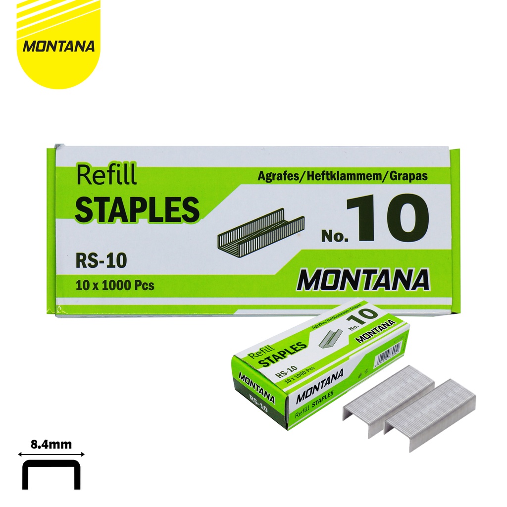 

MONTANA Staples / Isi Stapler / Refill Stapler Montana No. 10 / 10 BOX