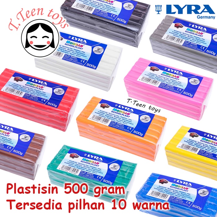 Plastisin lilin mainan lyra 500 gr / modelling clay modello schoolplast / play dough malam
