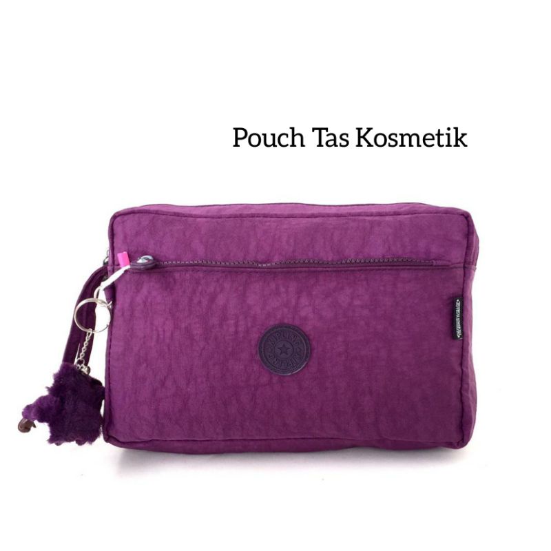 Pouch kosmetik kipling 307 Big /cosmetic bag super free gantungan