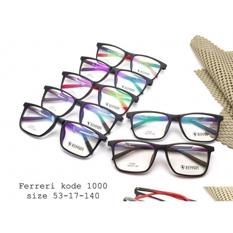 Frame Kacamata Cowok/Pria Lensa Minus+Antiradiasi