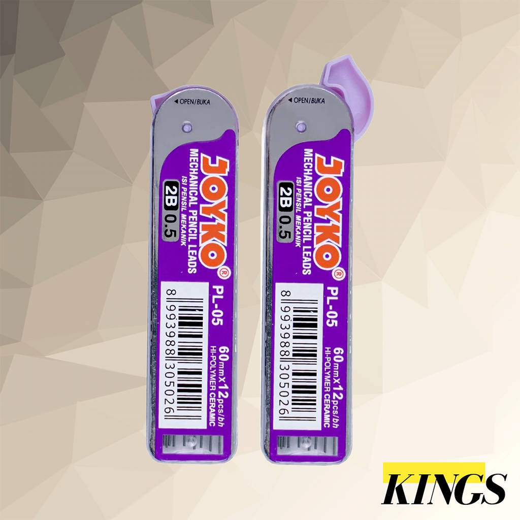

12 PCS/ TUBE Joyko Mechanical Pencil Leads / Isi Pensil Mekanik 2B 0.5 mm PL-05