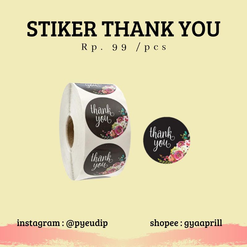 

STICKER THANK YOU / STIKER TERIMAKASIH / STIKER BULAT THANK YOU