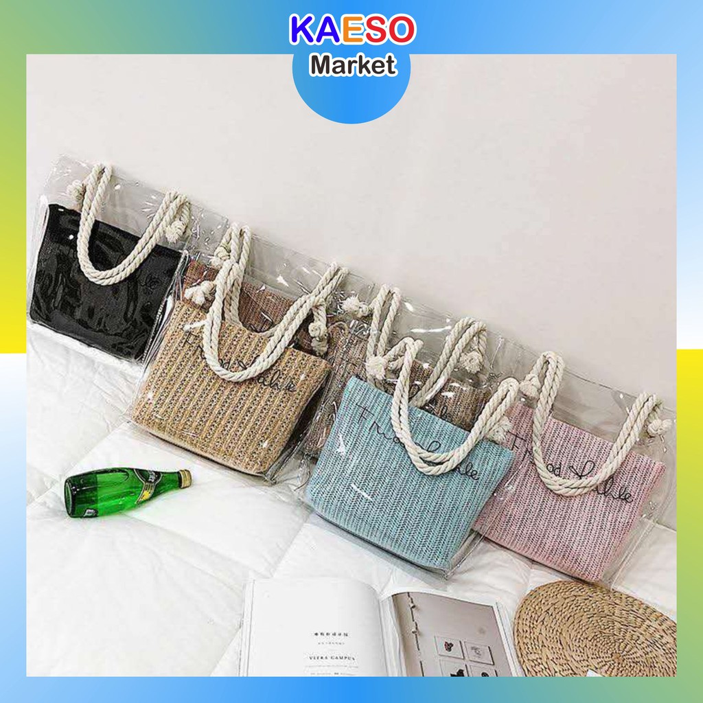 KSM - Ts054 Tas Selempang Transparan Bentuk Besar / Tas Wanita /  Tas Cewek / Tas Fashion