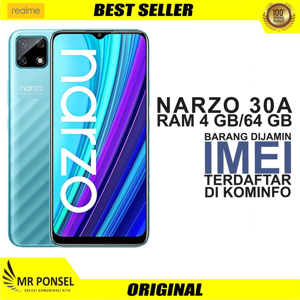 REALME NARZO 30A 4/64gb GARANSI RESMI