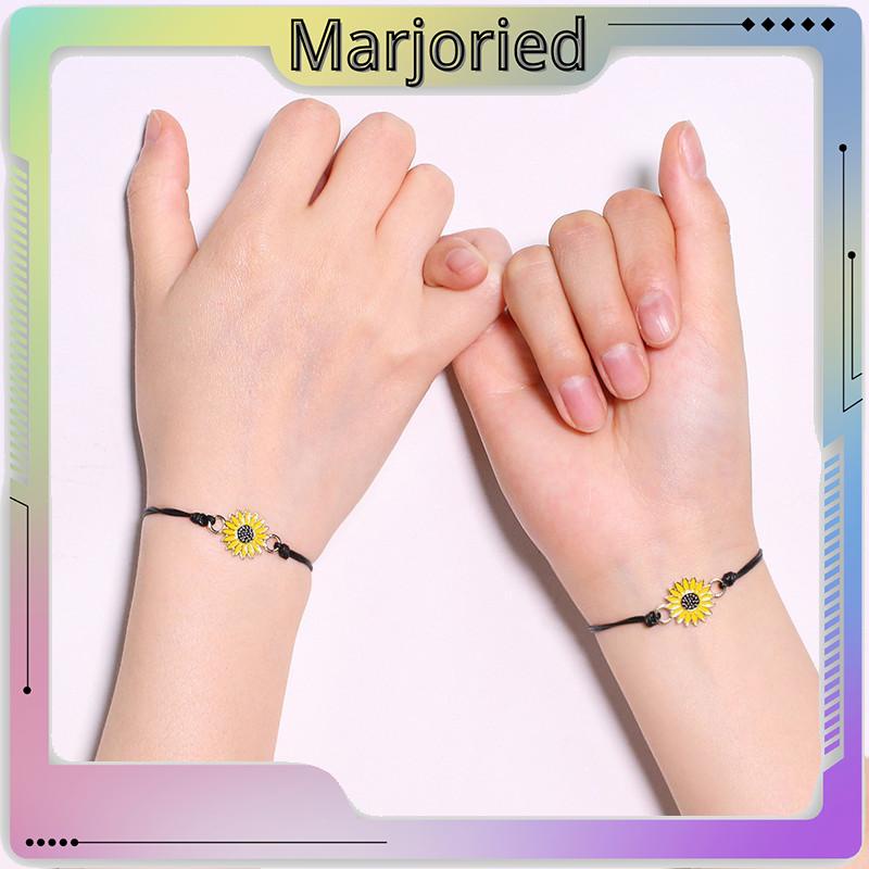 2 Pcs Korean Fashion Gelang Tali Ersahabatan Anyaman Krisan Bunga Matahari Fashion-MJD