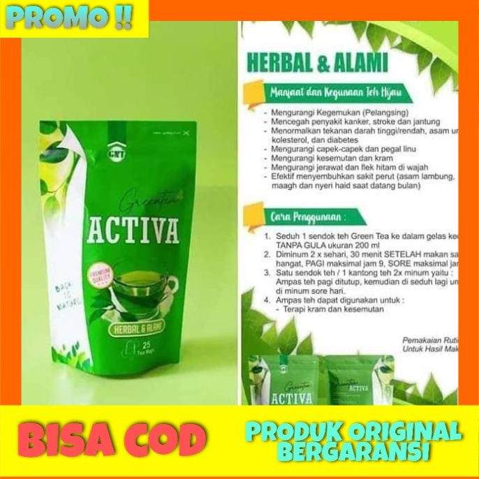 

Ready Stock!! Teh Hijau Herbal / Green Tea Activa Celup Green Tea