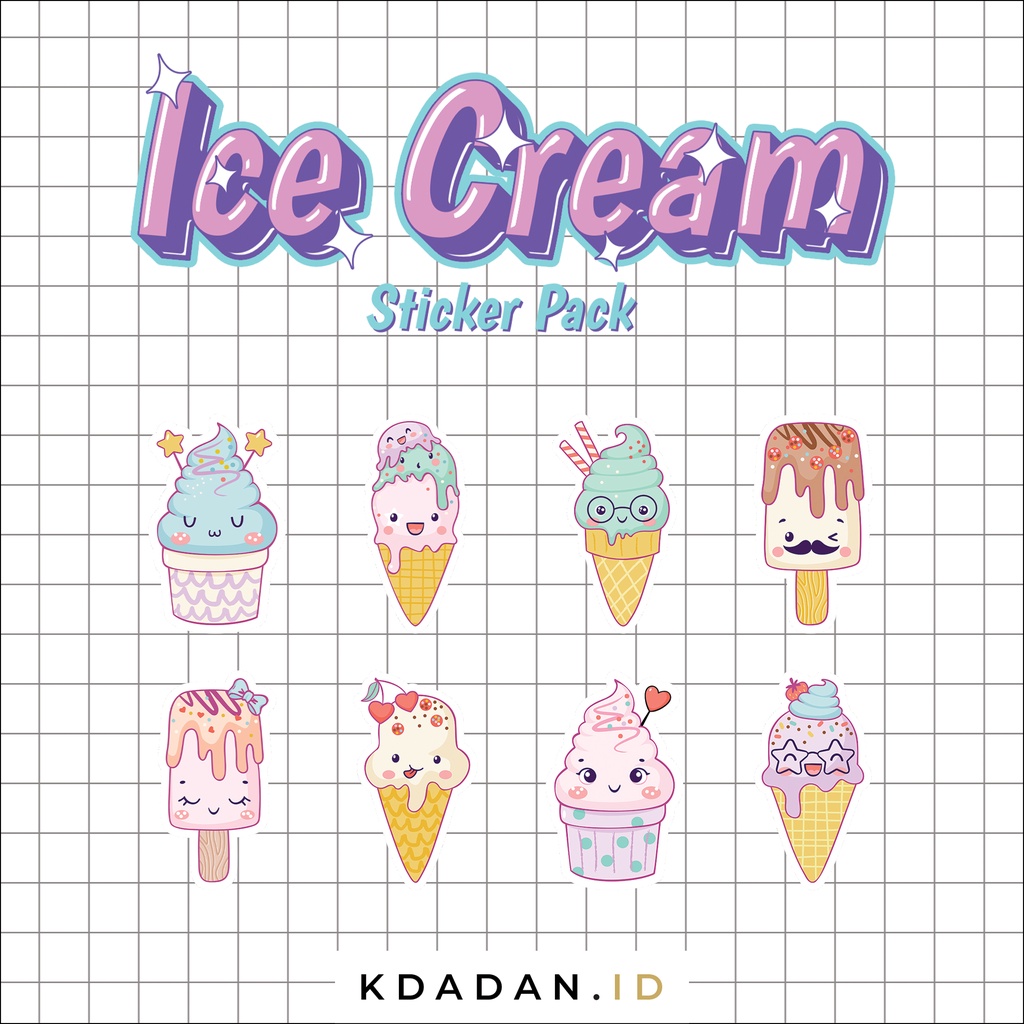 

Ice Cream Sticker Mini Pack / Stiker / ICRM-001