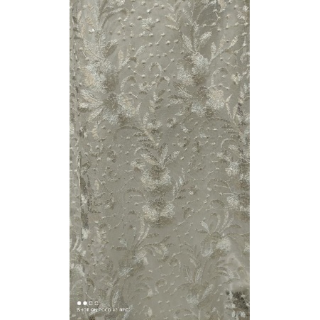 Kain Tile Brokat Bridal Dress Putih White Series Payet 001