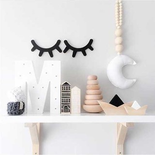  Kayu  Wall Decor Eyelash Sleepy Eyes Hiasan  Dinding  Kamar  