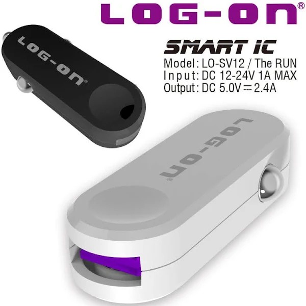 LOG-ON LO-SV12 SAVER THE RUN 1OP 2.4A Charger Mobil &amp; Motor Kepala Saja Car Charger