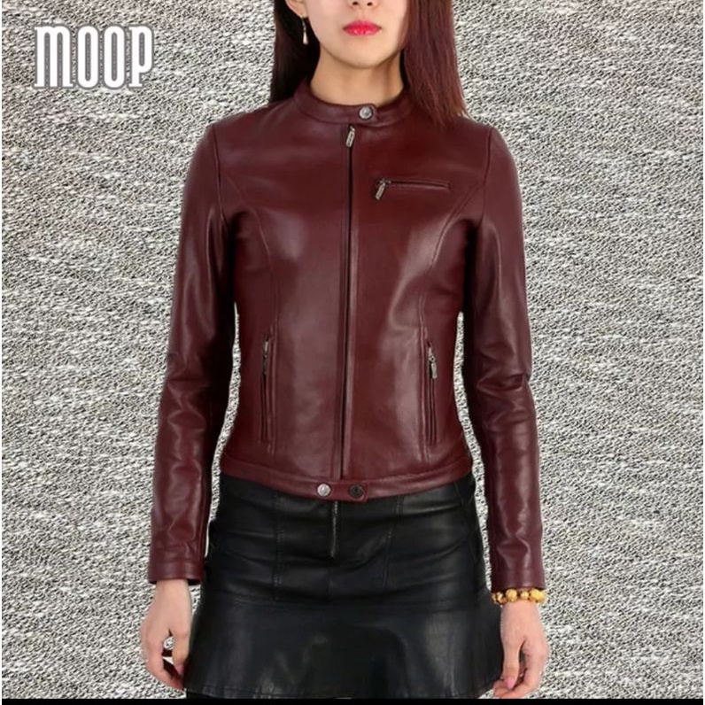 jaket kulit asli wanita original 100% original dari kulit domba