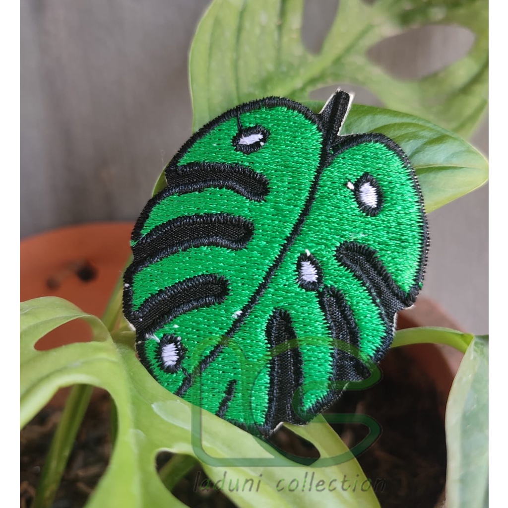 PATCH BORDIR DAUN MONSTERA / PATCH BORDIR TEMPEL MONSTERA