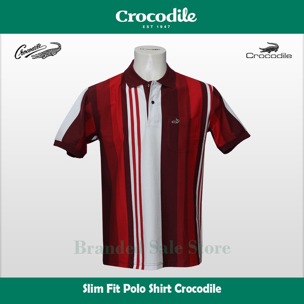 Baju Kaos  Kerah Pria - Slim Fit Men Polo Shirt Original CROCODILE 222-681-01