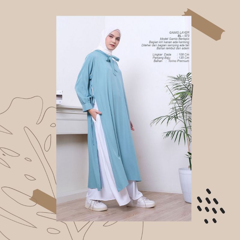 Dress 2 Layer (Bagian dalam dasar putih)
