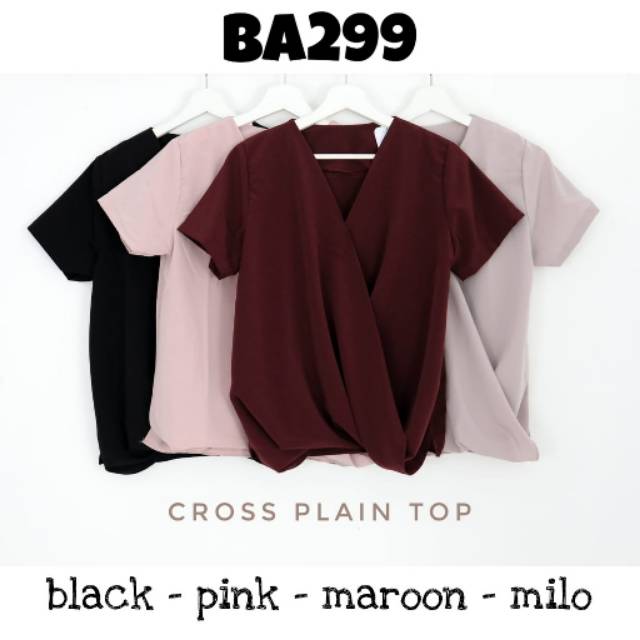  Baju  atasan blouse polos  bangkok style pergi jalan  casual 