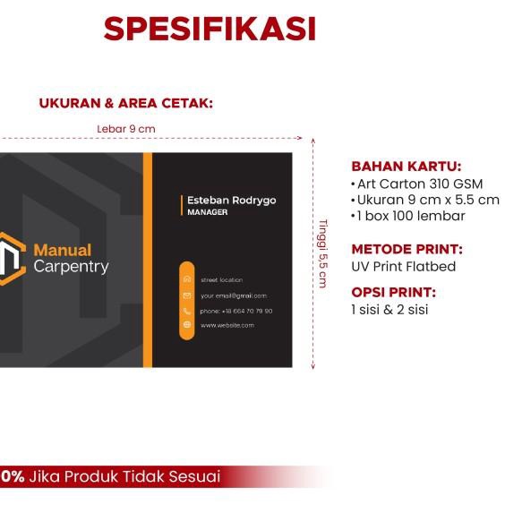 

♢ CETAK KARTU NAMA 1 SISI - KARTU NAMA MURAH - 1 Sisi, Non Laminating ○