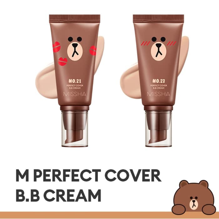 missha m perfect cover bb cream 50ml line edition brown   natural beige