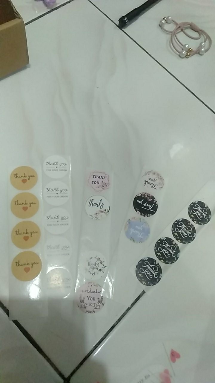 Stiker Sticker Thank You Segel Kemasan Baking Tools Decoration Packaging Kue Seal Sealer Kraft