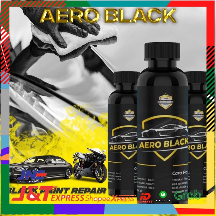 ✨ BISA COD ✨ Poles Wax Dashboard Mobil Body Motor Plastik Aero Black Original