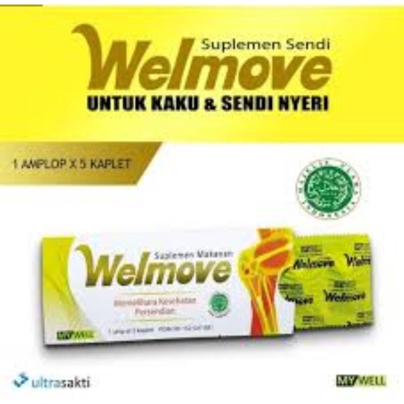 Welmove Obat Sendi Kesemutan Suplemen Tulang Vitamin Persendian obat lutut Kaku Isi 5 Tablet