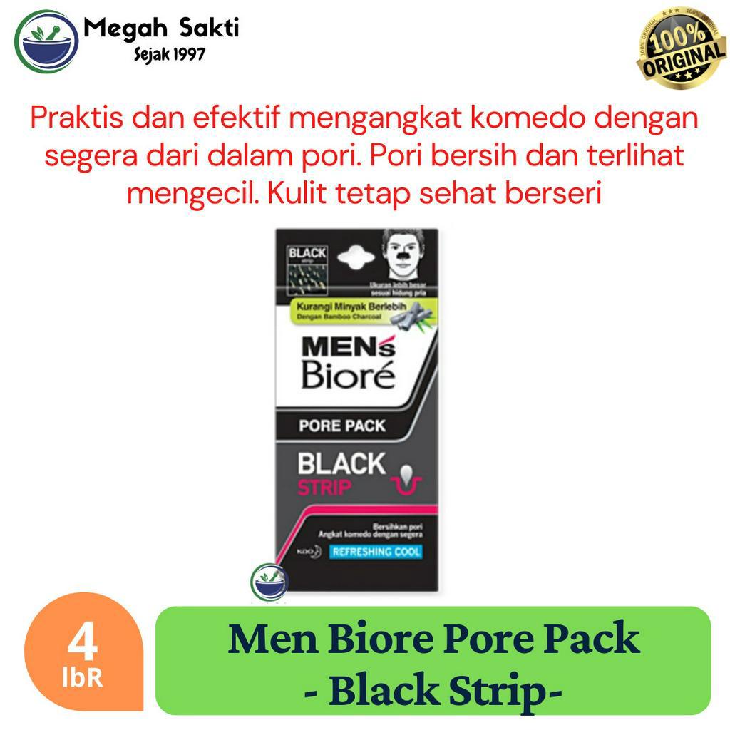MENS BIORE Pore Pack 4s - Plaster pengangkat Komedo untuk Pria