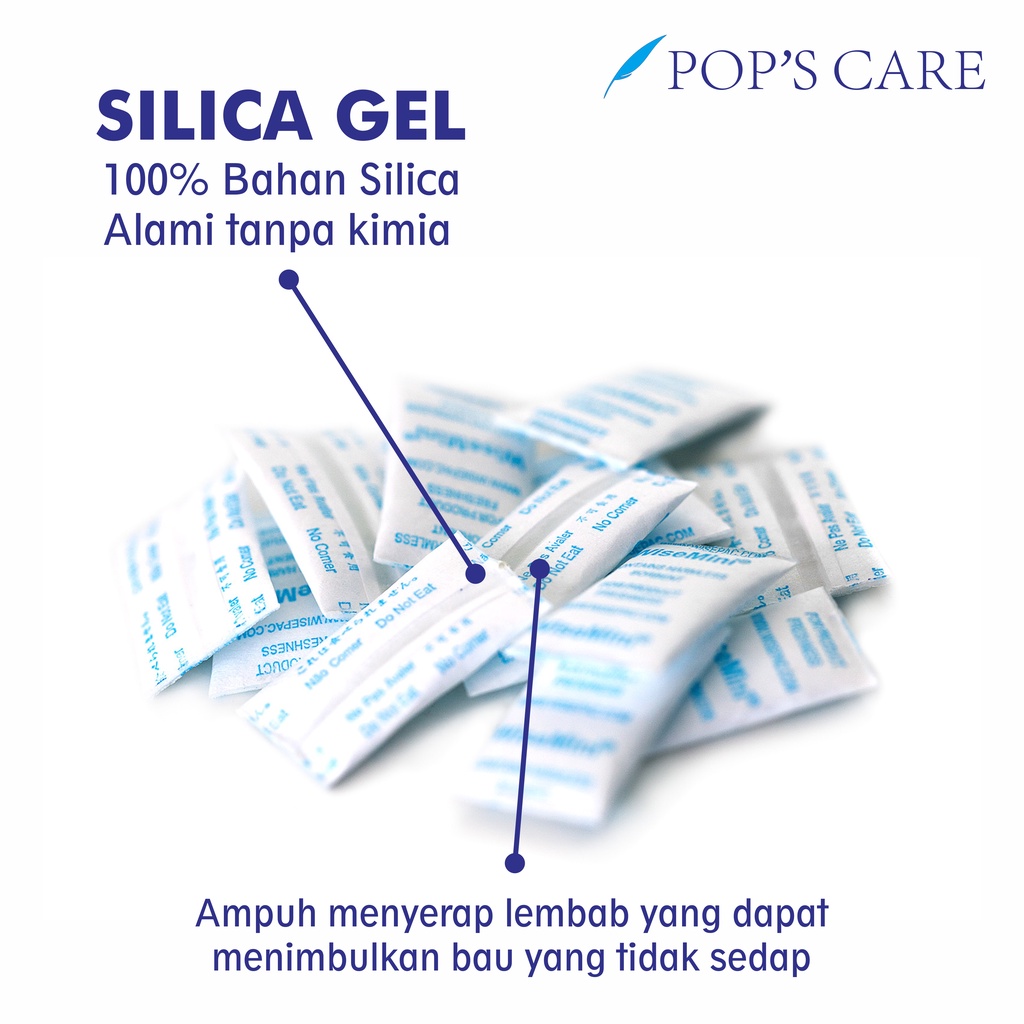 POP'S Silica Gel 100pcs / Silica Gel Sepatu , Tas , Jaket , Pakaian Dan Elektronik