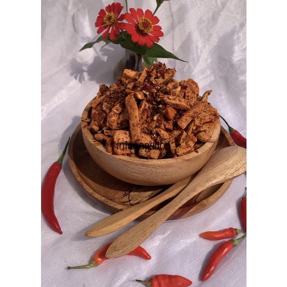 Basreng Stik pedas Dan Ori Daun Jeruk Baso goreng 50gram 100gram-1