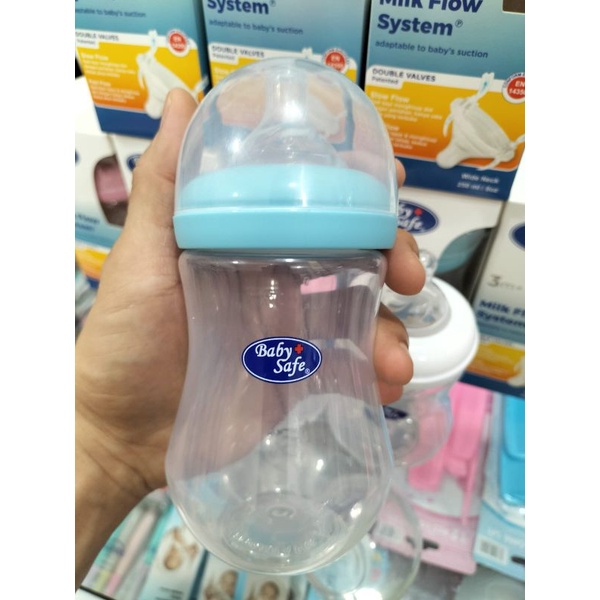 Botol Susu Baby Safe Milk Flow DOT Double Valves Natural BPA Free 250Ml WN02P