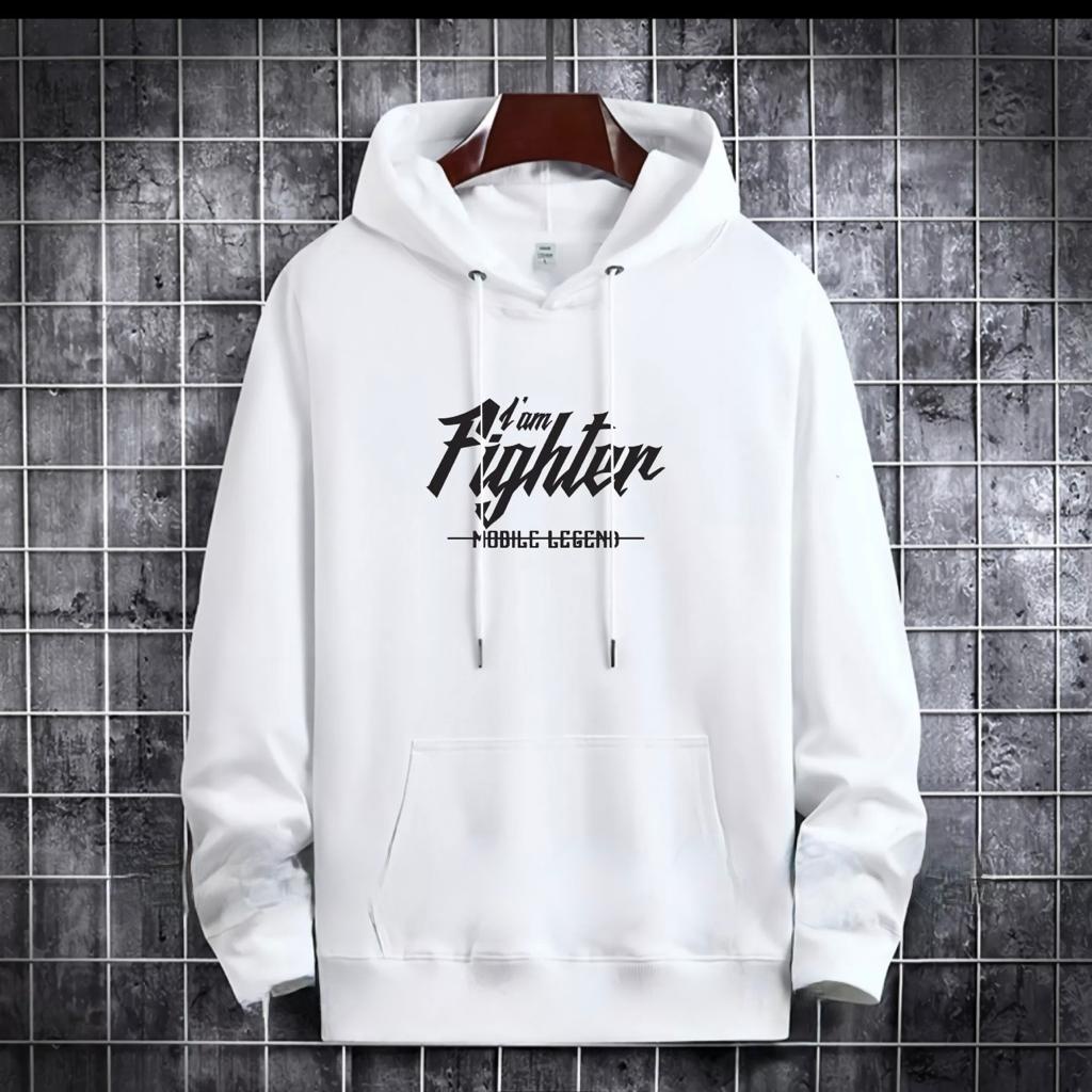 SWEATER HOODIE TULISAN IM FIGHTER / HOODIE MURAH TERLARIS / HOODIE POLOS / HOODIE PRIA DAN WANITA / UNISEX