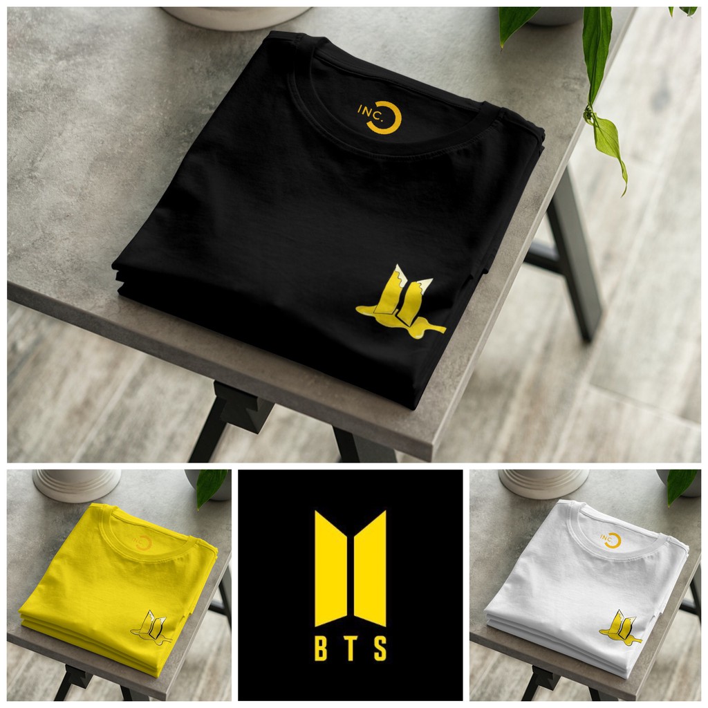 [NEW] Kaos BTS Logo Butter Melted New Hit Single Cotton 24s Premium Bisa Upgrade Lengan Panjang