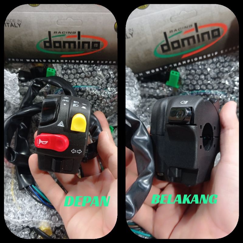 switch holder stang saklar tombol kiri domin0 plus hazard universal motor