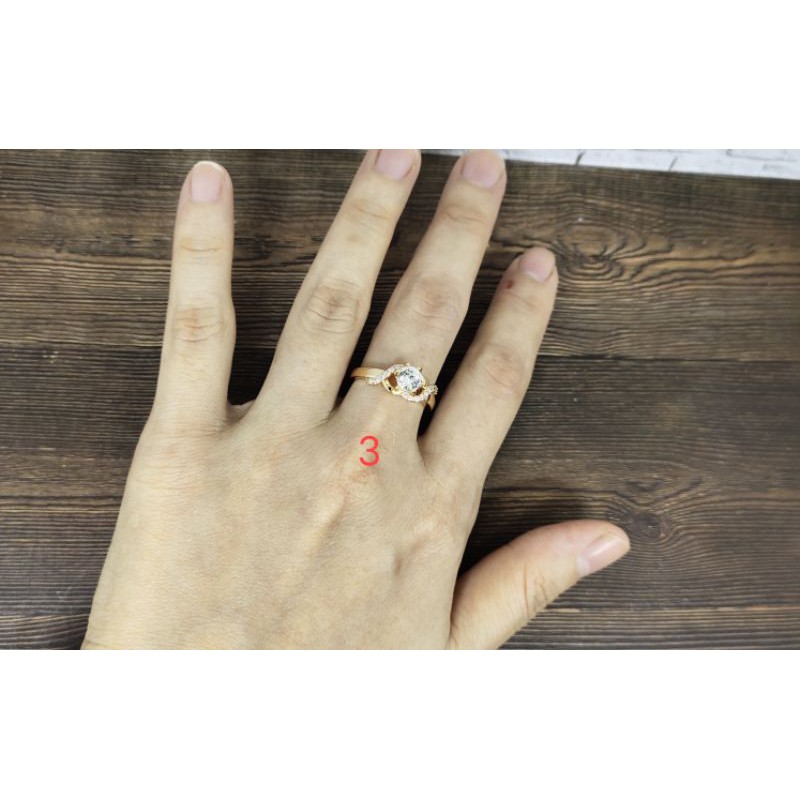 Fifi Fashion Cincin Cantik Joevanca Perhiasan Lapis emas 28#