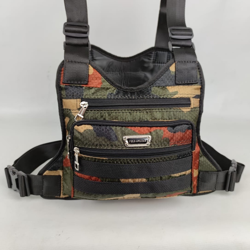TAS SALEMPANG TAS DADA ARMY WATERPROOF  KULIT PU LEATHER ORIGINAL POLO AMSTAR CHEST BAG OUTDOOR