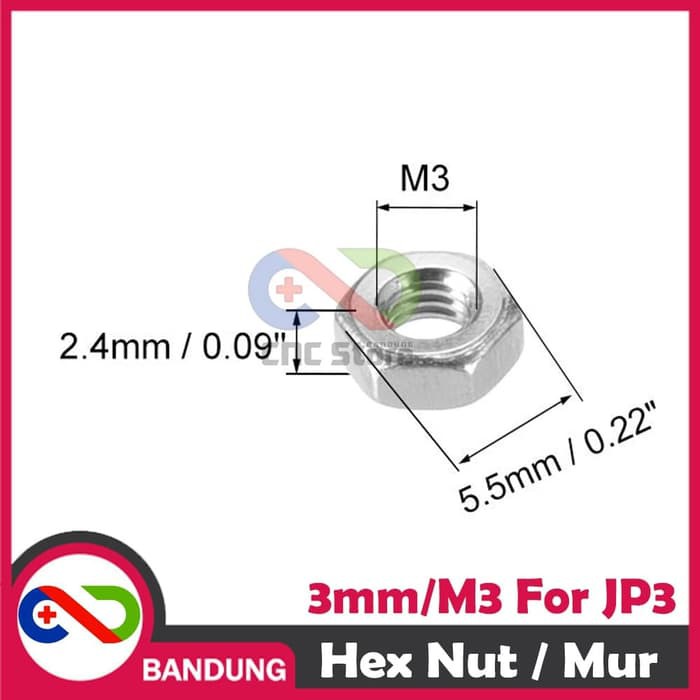 10PCS MUR 3MM HEX NUT 3MM FOR SPACER JP3 M3 HEX NUTE BAUD 3MM