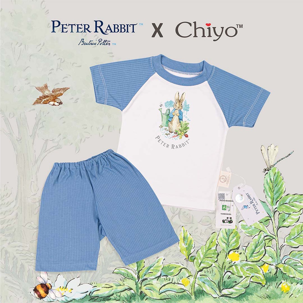 Set Raglan Oblong Pendek + Celana Pendek Peter Rabbit Size S M L XL XXL