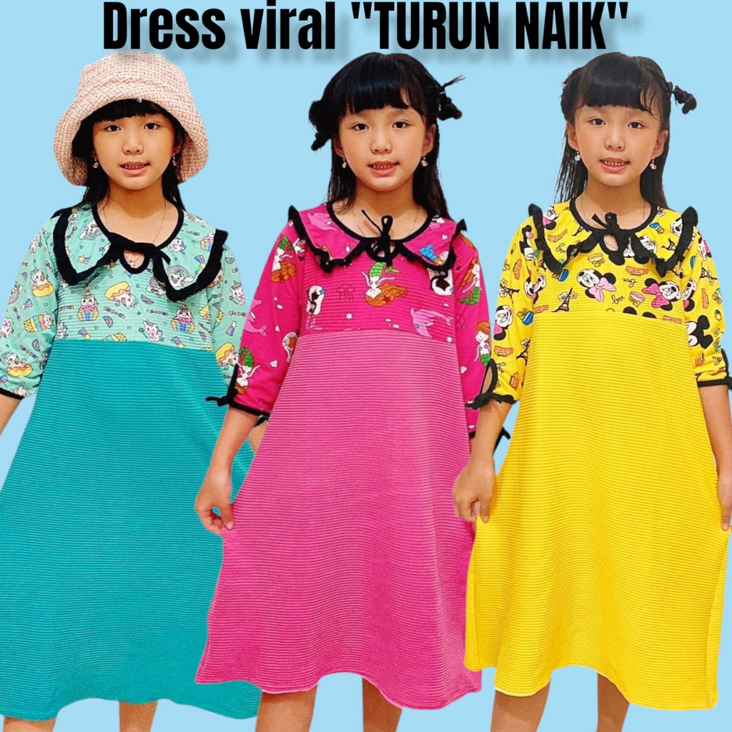 Jual JO KIDS-BAJU TURUN NAIK ANAK 2-9 TAHUN/DRESS TURUN NAIK VIRAL/BAJU ...