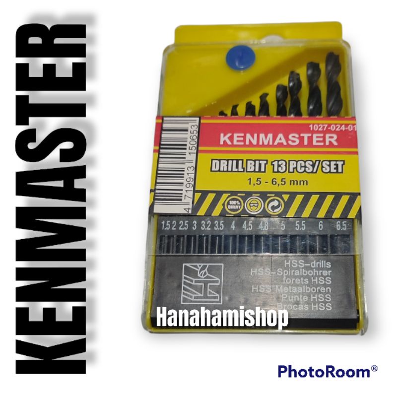 Kenmaster Drill Bit Mata Bor Besi Kayu 13 Pcs berkualitas