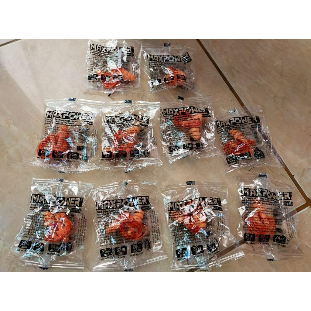Silicone earplug with string maxpower m68153