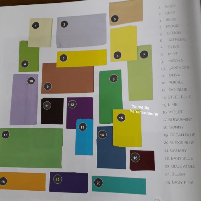 Ready Stok - Bahan Kain Sprei Star Meteran - Star Polos Rainbow