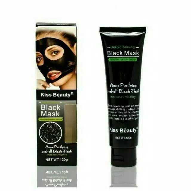 (CYBER) COD BLACK MASK KISS BEAUTY - MASKER ARANG KISS BEAUTY