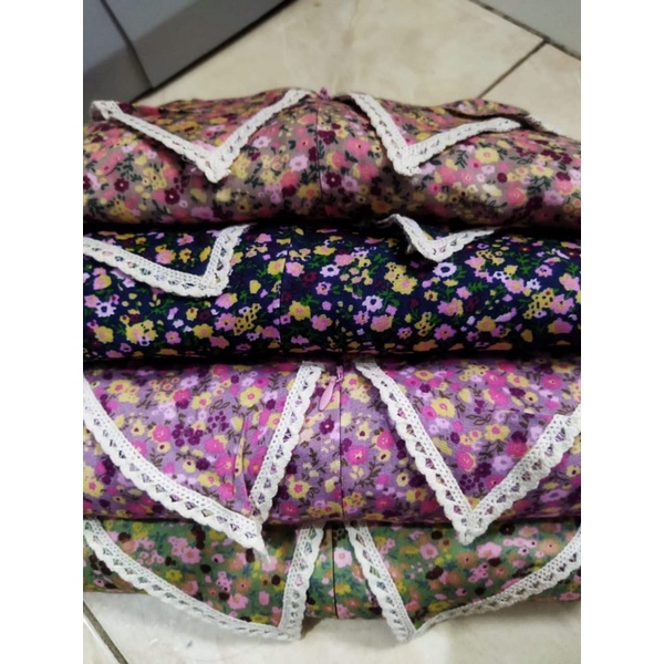 Gamis Rayon Kerah Bunga Kecil