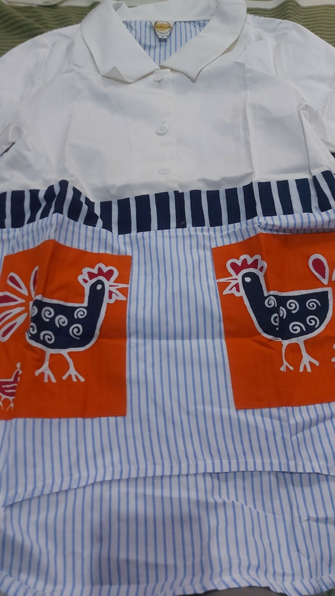 Kemeja Batik Ayam Biru Garis - Khakinata