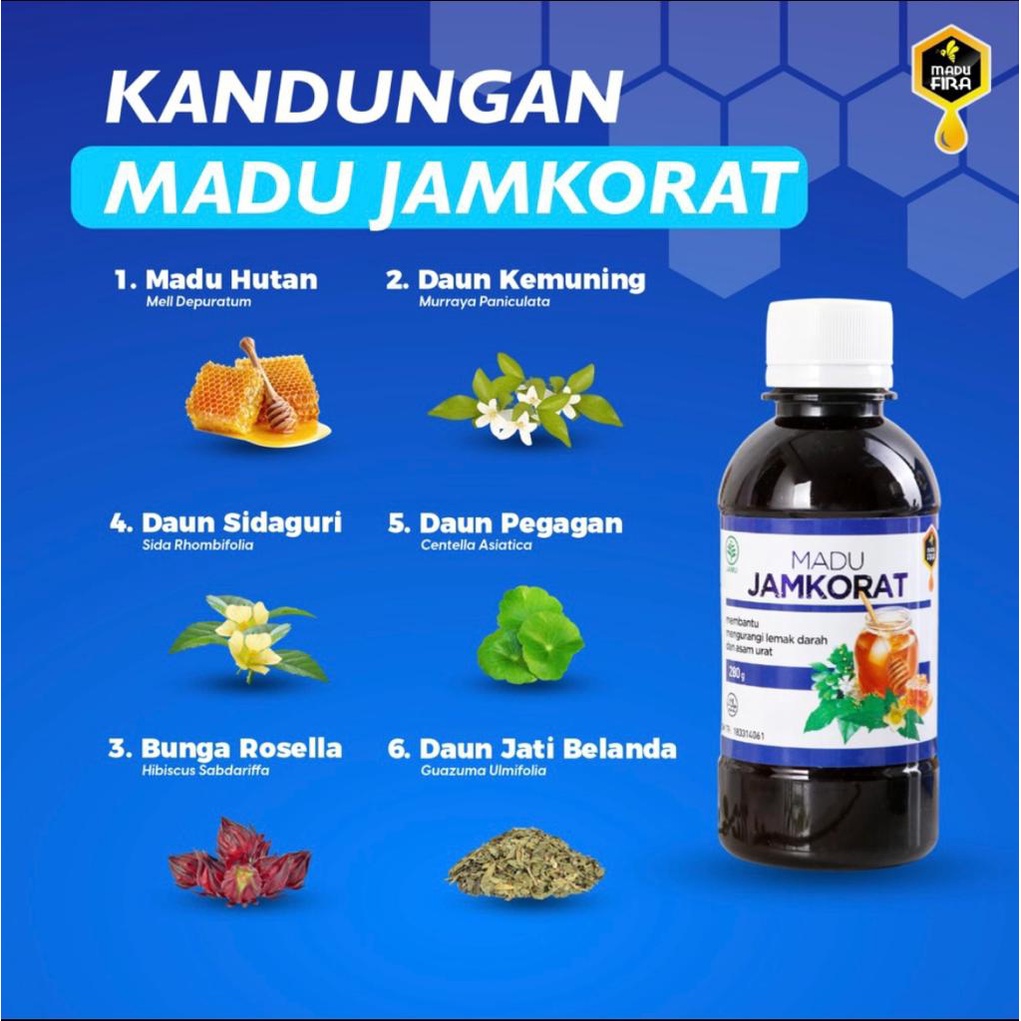 Madu JAMKORAT Asli Original Obat Herbal Asam Urat Kolesterol