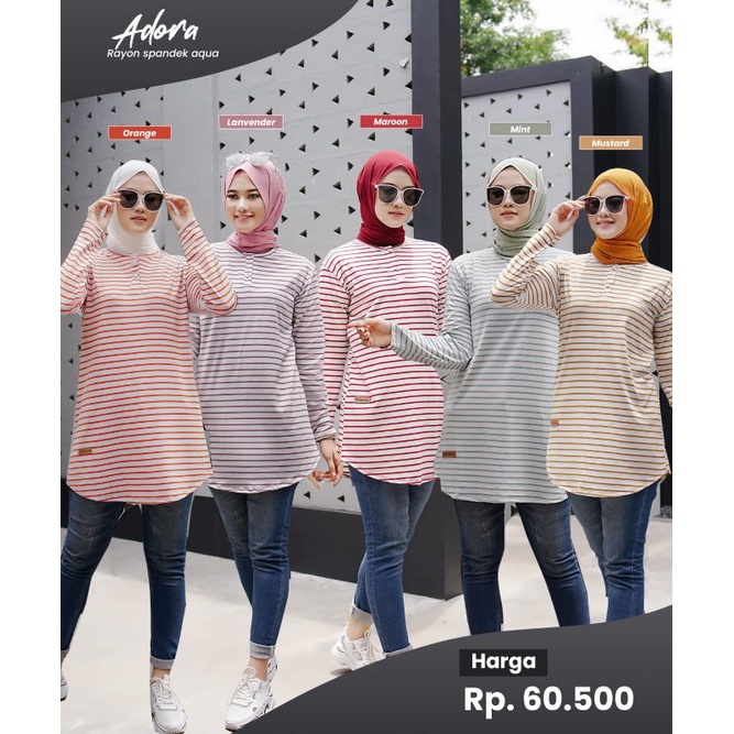 New Adora Blus by Ghina Fashion/Kaos Tunik Wanita Murah
