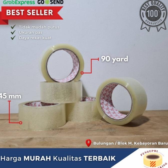 

Lakban Bening 45Mm X 90 Yard 1 Dus Isi 72 Roll