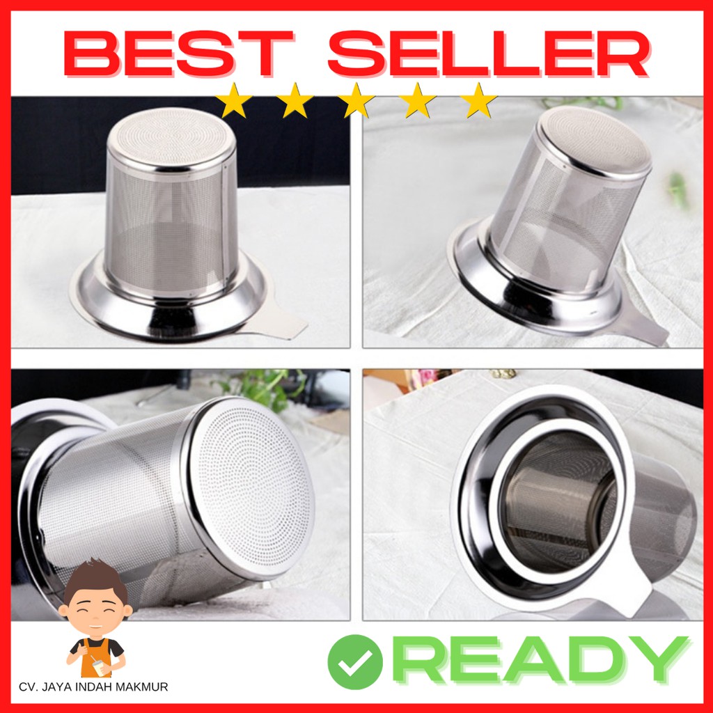 Saringan Teh Kopi Stainless Penyeduh Teh Kopi Stainless Steel TEA Strainer Metal Filter