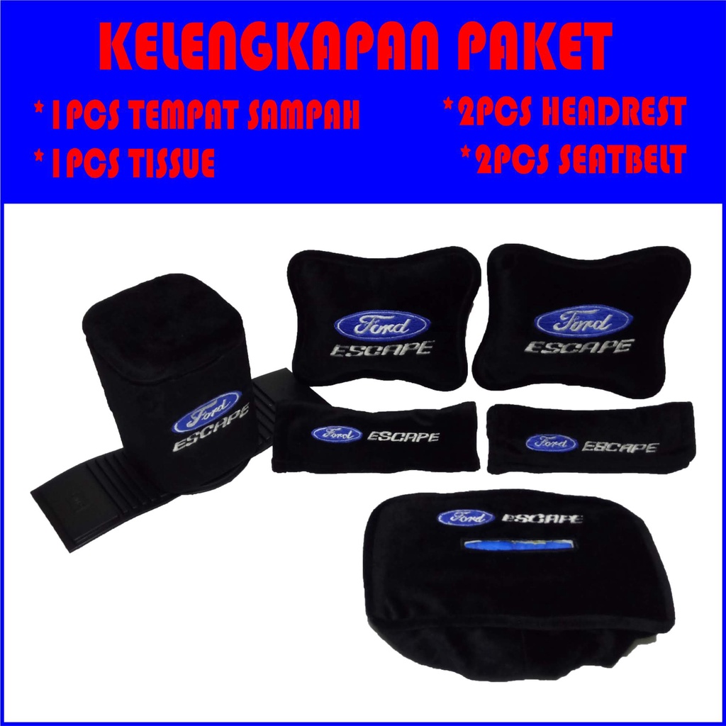 BANTAL LEHER MOBIL ESCAPE TEMPAT SAMPAH MOBIL SANDARAN JOK MOBIL FORD AKSESORIS MOBIL INTERIOR